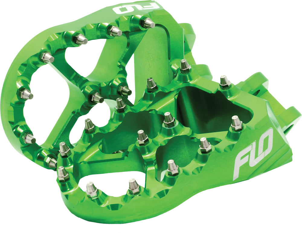 FLO MOTORSPORTS Pro Series Green Foot Pegs for Honda CRF450R – Part FPEG - 792G - Kelly Motorsports