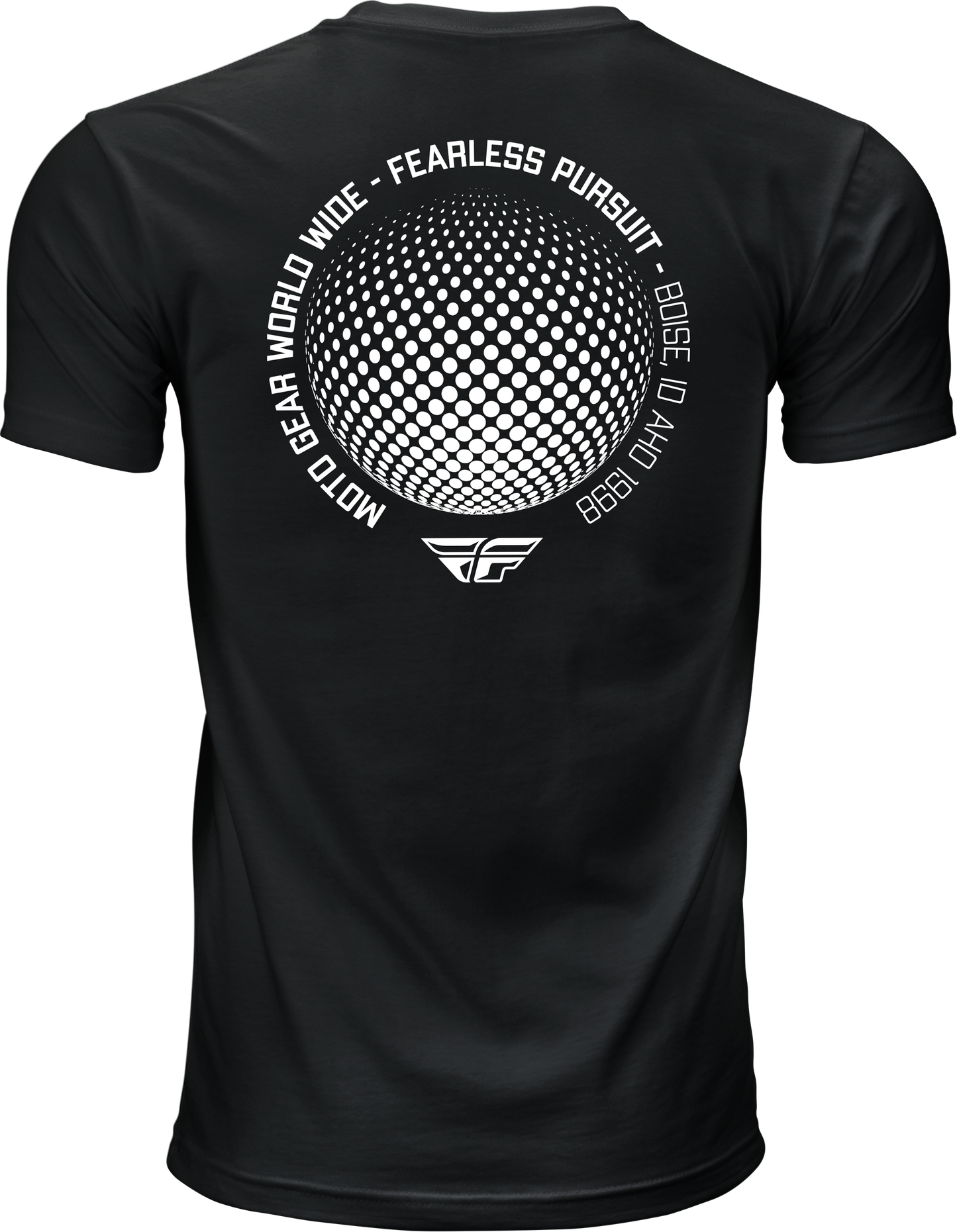 Fly Racing 354 - 0406S Fly Worldwide Tee Black - Men's Premium Cotton Crew Neck T-Shirt - Kelly Motorsports