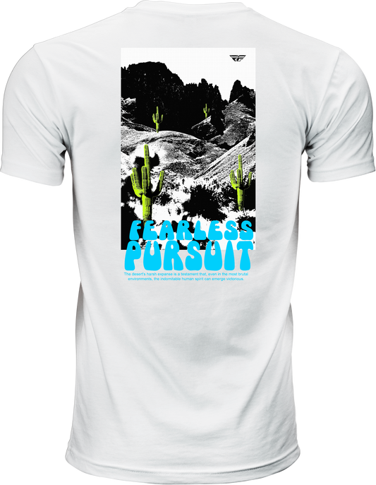 Fly Racing 354 - 0411S Desert Tee White - Premium Cotton Crew Neck T-Shirt - Kelly Motorsports