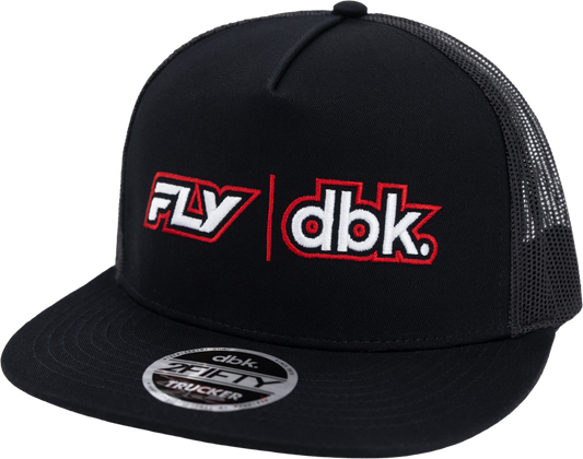 Fly Racing DBK Black Trucker Snapback Hat - One Size Fits Most - Kelly Motorsports