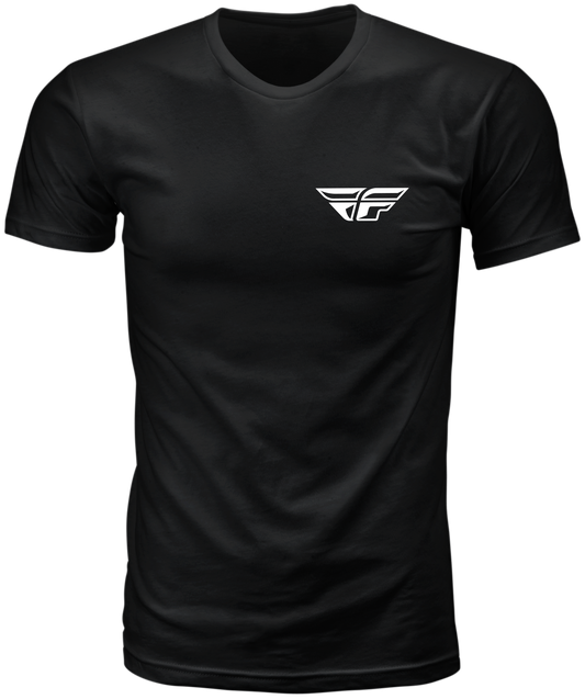 Fly Racing Fly Staple Tee Black 2X – Comfortable 100% Cotton Crew Neck T-Shirt - Kelly Motorsports