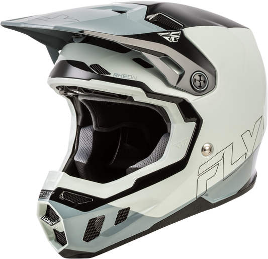 Fly Racing Formula CC Glide Helmet Grey Light Grey Black 2X - Lightweight Impact - Resistant Motorcycle Helmet with Advanced Safety Features - Kelly Motorsports
