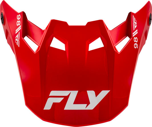 Fly Racing Formula CC Objective Visor Red/White XL/2X for Motorcycle Helmets - Kelly Motorsports