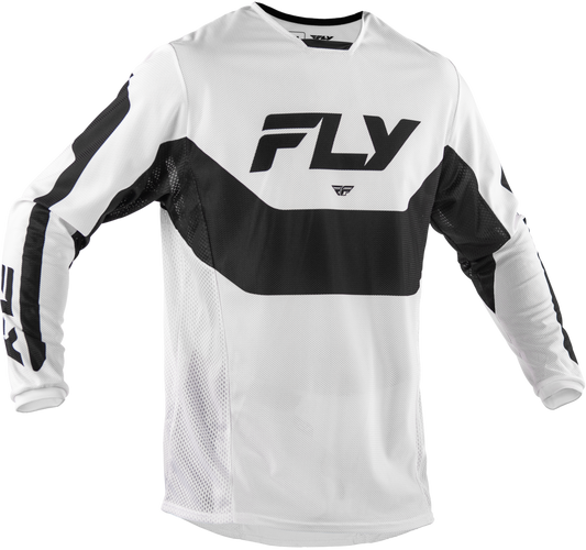 Fly Racing Kinetic Mesh Jersey White/Black SM - Breathable Motorcycle Riding Gear - Kelly Motorsports