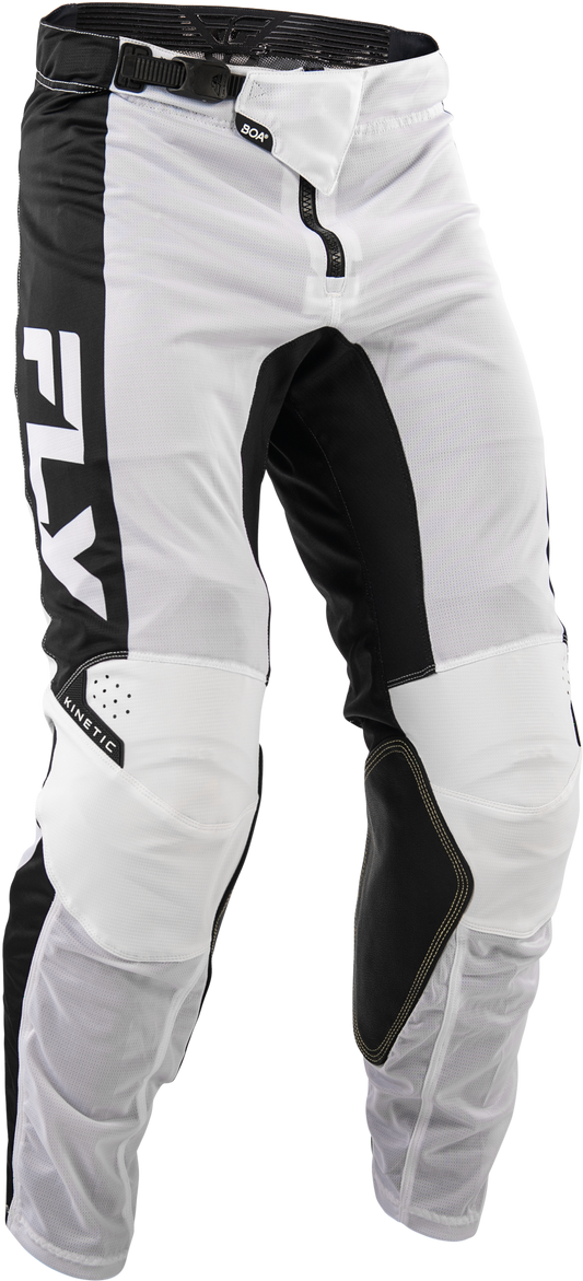 Fly Racing Kinetic Mesh Pants White/Black Size 28 with Adjustable Fit and High - Performance Features - Kelly Motorsports