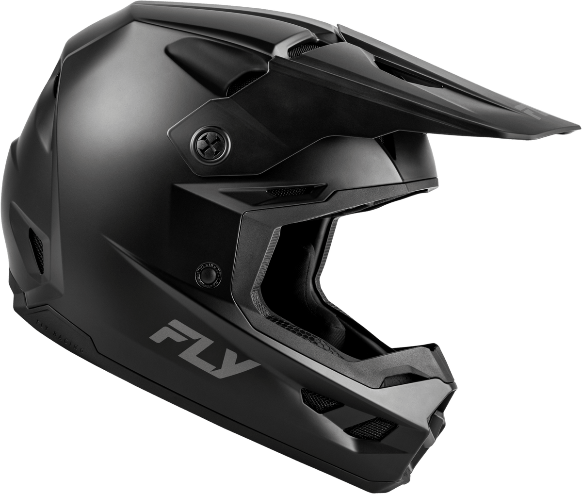 Fly Racing Kinetic Solid Matte Black Helmet Youth & Adult - Kelly Motorsports
