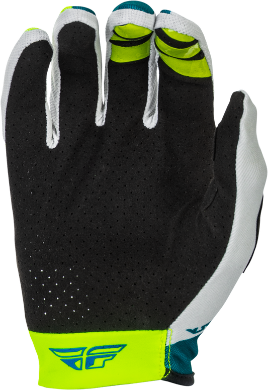 Fly Racing Lite Gloves Grey, Lime, and Teal - Part 379 - 7132X - Kelly Motorsports