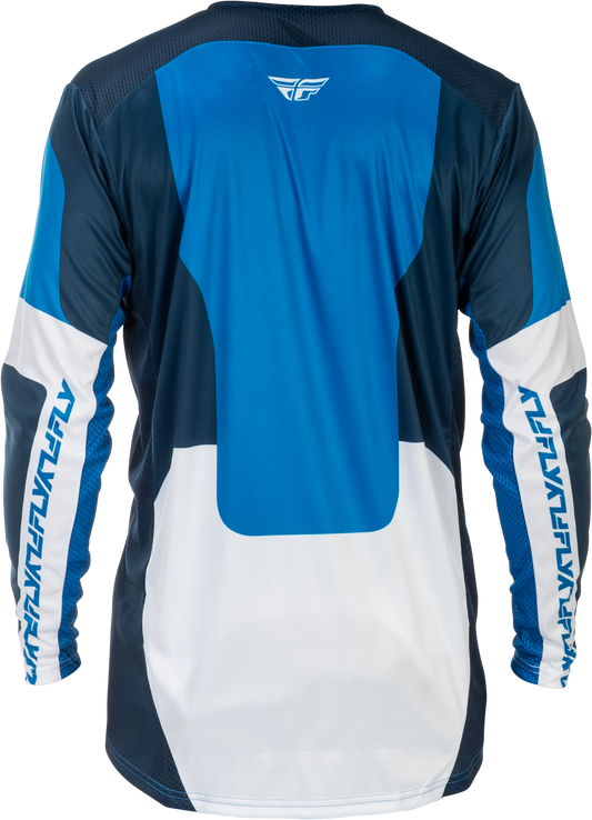 Fly Racing Lite Jersey Blue/White Small - Performance Motorcycle Jersey with Advanced Ventilation - Kelly Motorsports
