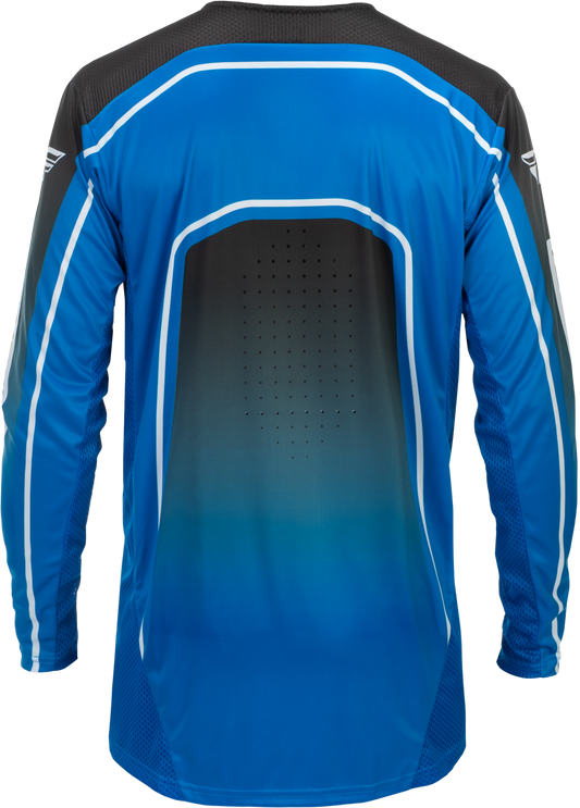 Fly Racing Rayce Bicycle Jersey Blue/Black/White XL - Performance Cycling Jersey with Mesh Ventilation - Kelly Motorsports