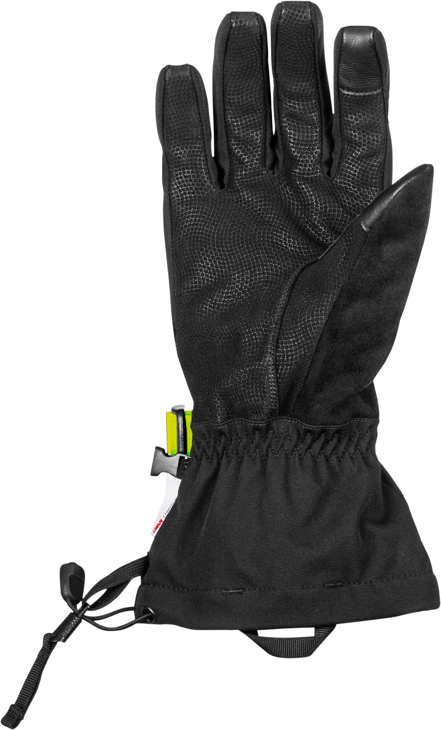 Fly Racing Title Gauntlet Gloves Black and Hi - Vis Small with Weatherproof Technology - Kelly Motorsports