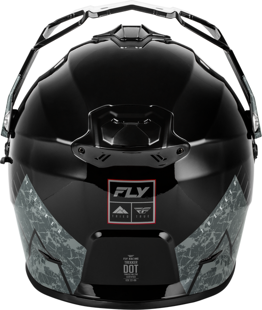 Fly Racing Trekker Granite Motorcycle Helmet Black/Grey Medium - Kelly Motorsports