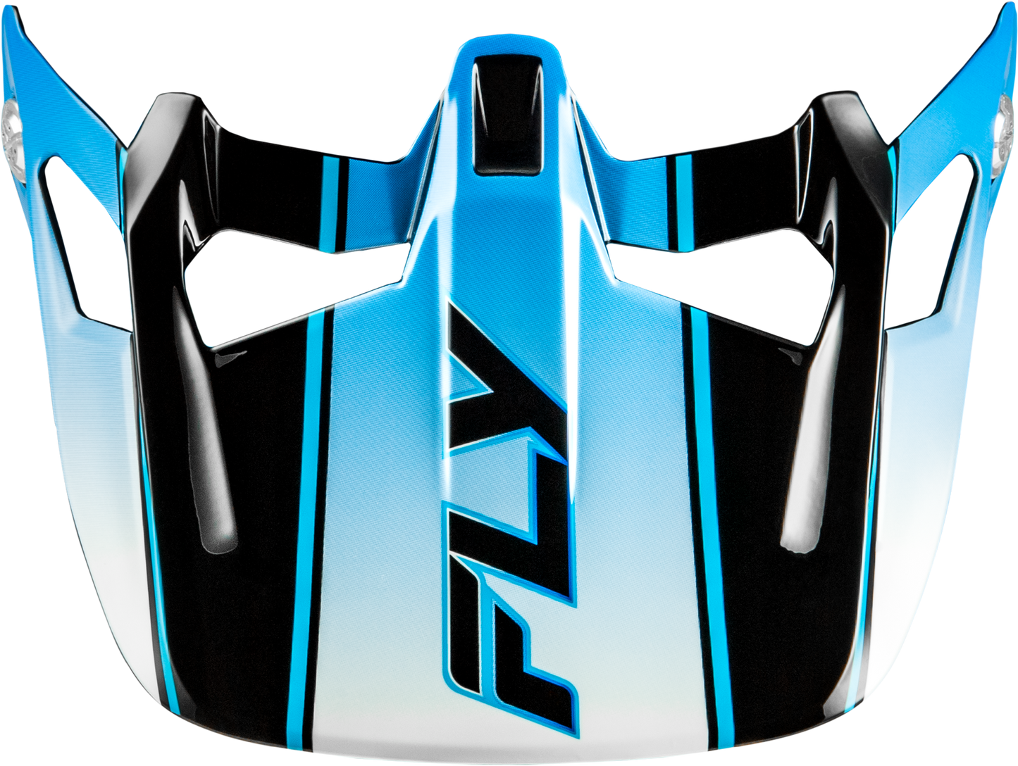 Fly Racing Werx R Carbon Flow Visor Black, Blue & White - Part 73 - 9232V - Kelly Motorsports