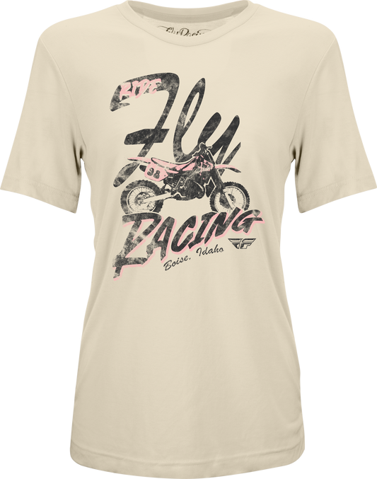 Fly Racing Women's Vintage Tee Bone Large - Comfortable Cotton - Poly Blend T-Shirt - Kelly Motorsports