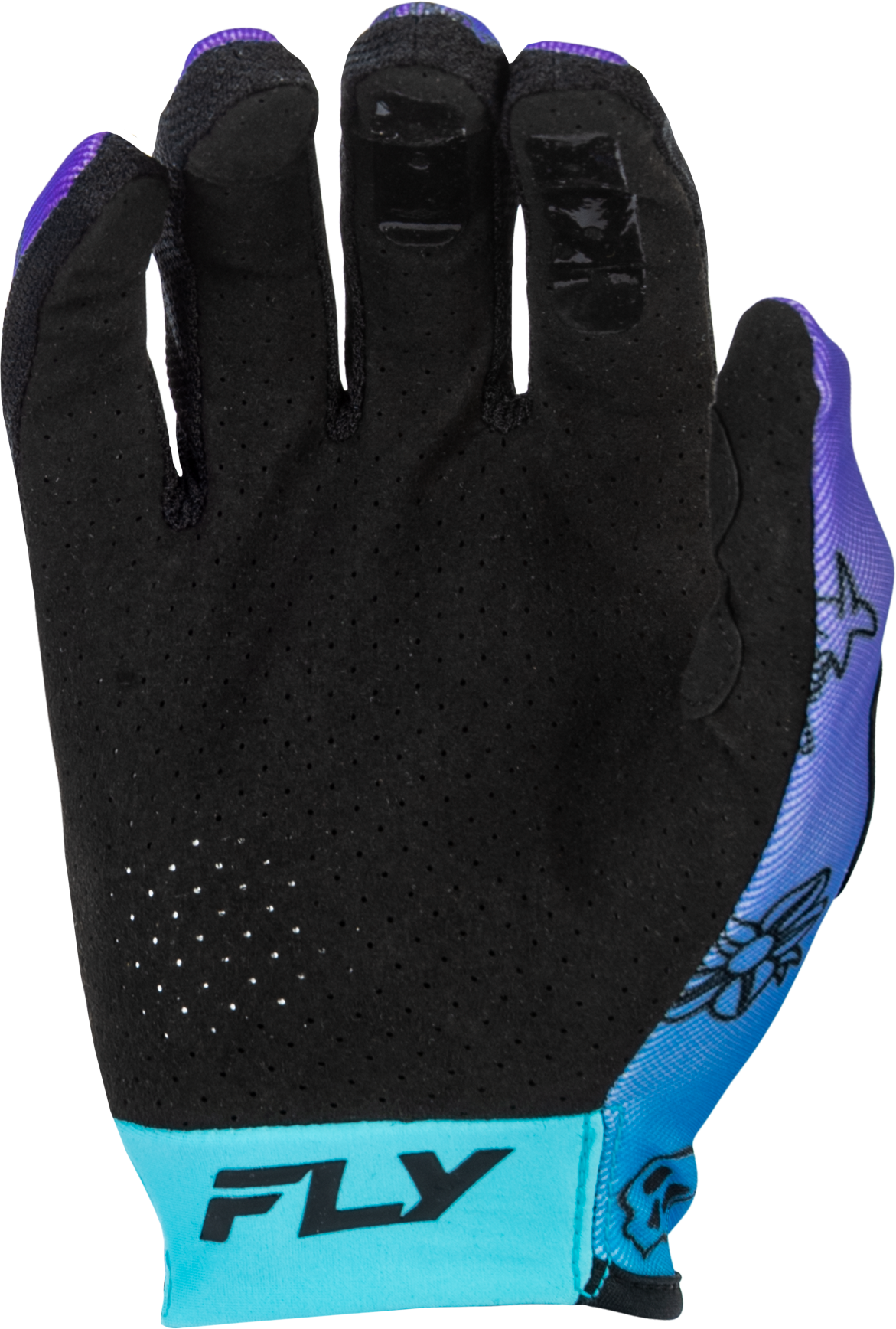 Fly Racing Youth Lite Outline Gloves Purple/Blue/Black (Part № 379 - 715YS) - Kelly Motorsports