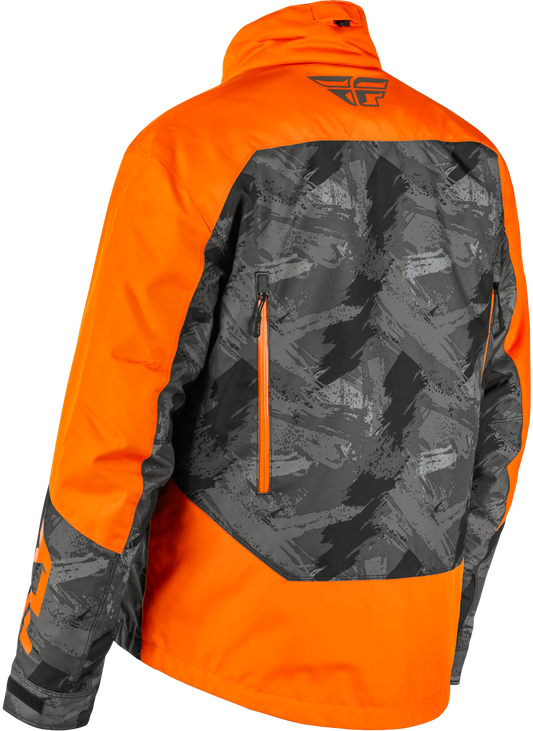 Fly Racing Youth Snx Pro Jacket Orange/Black - Weatherproof Snowboarding Outerwear - Kelly Motorsports