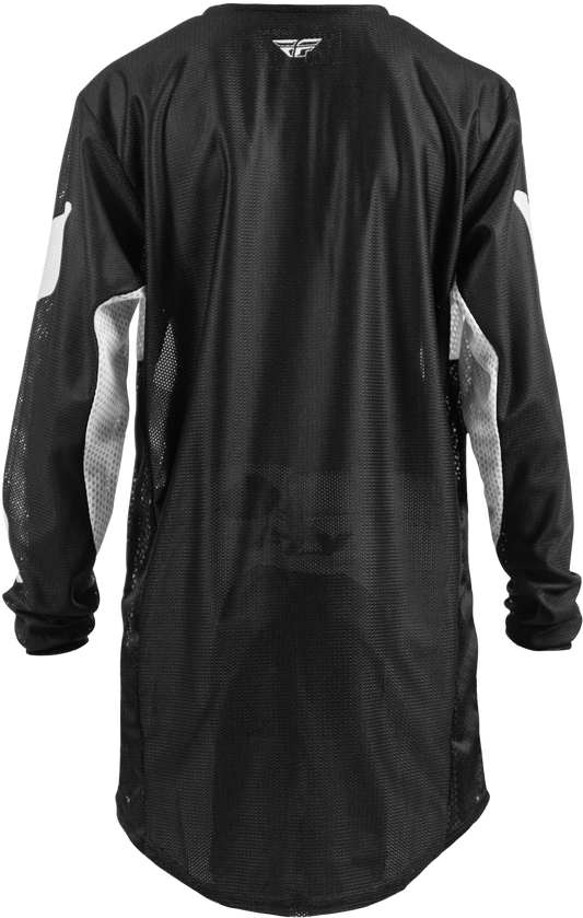 Fly Racing Yth Kinetic Mesh Jersey Black/White (Part Number 380 - 330YM) - Kelly Motorsports