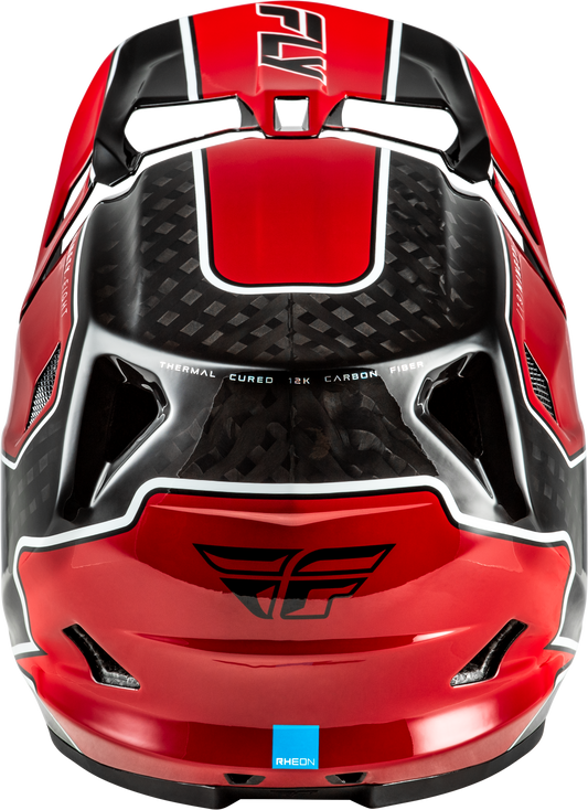 Fly Racing Yth Werx R Flow Carbon Helmet - Black Carbon/Red Yellow - Kelly Motorsports