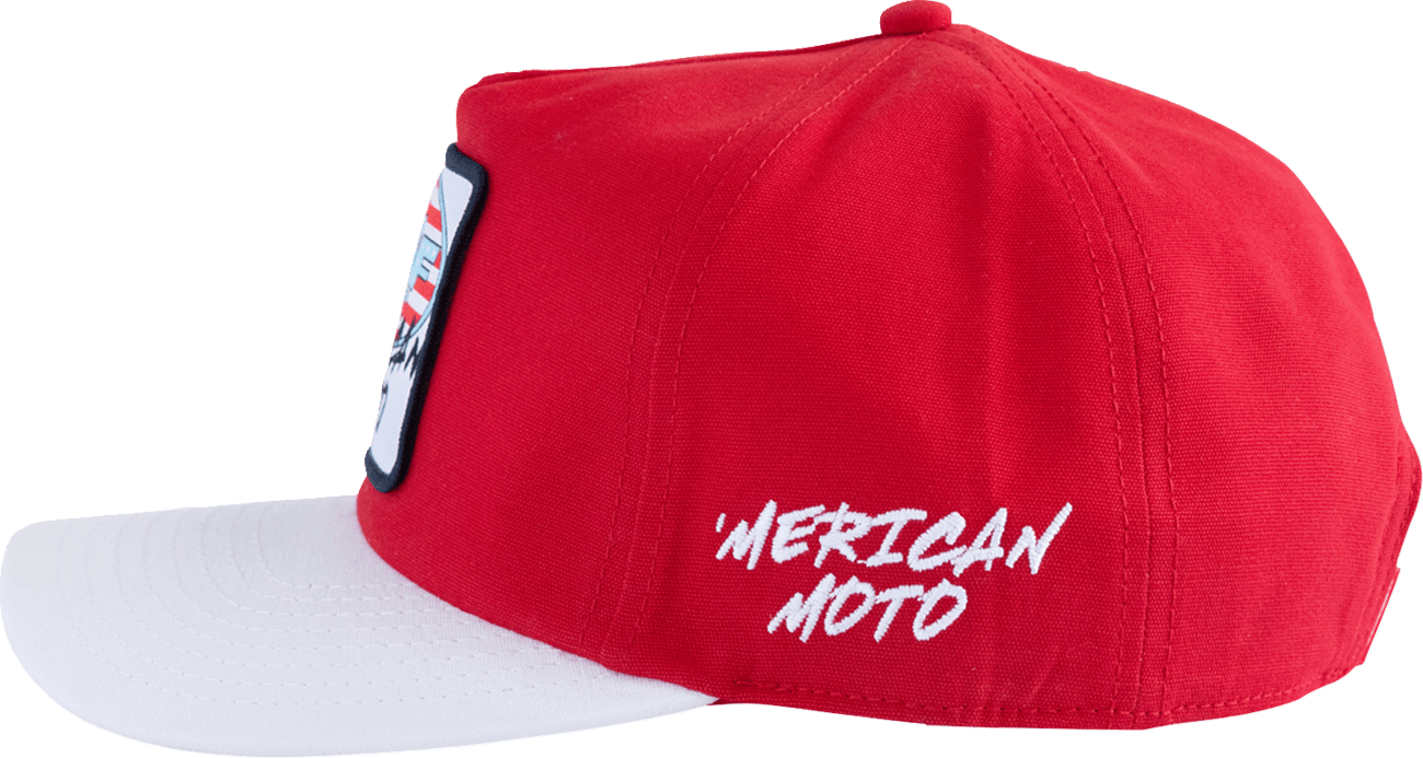FMF Merican Moto Snapback Hat Red SU26196901RDOS - Kelly Motorsports