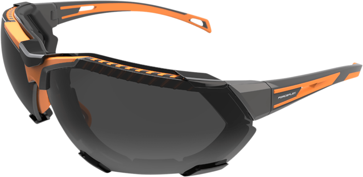 FORCEFLEX FF4 Sunglasses - Foam - Gray/Orange - Smoke Lens FF4-04055-041 - Kelly Motorsports