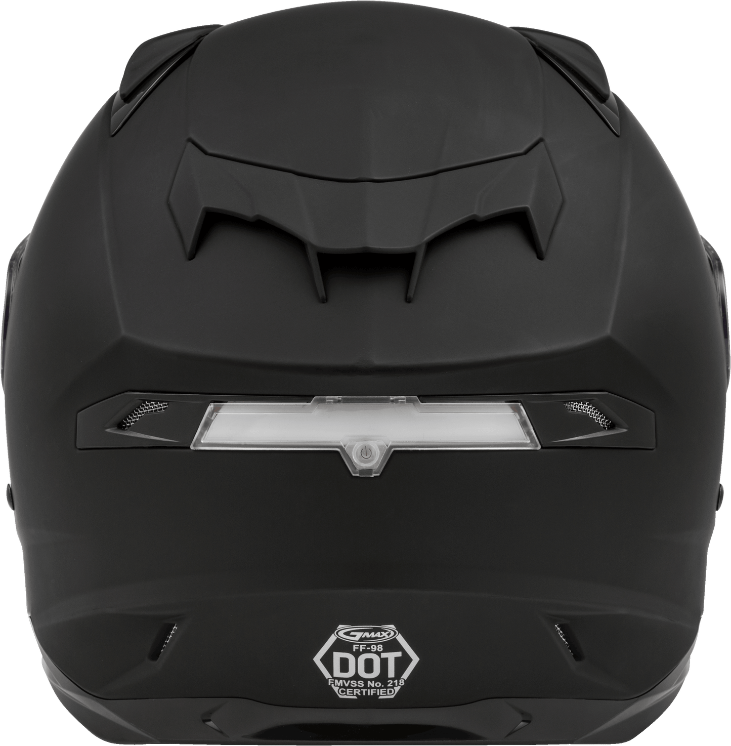 GMAX FF - 98 Full Face Helmet Matte Black Large with Quick Release Shield and LED Rear Light - Kelly Motorsports