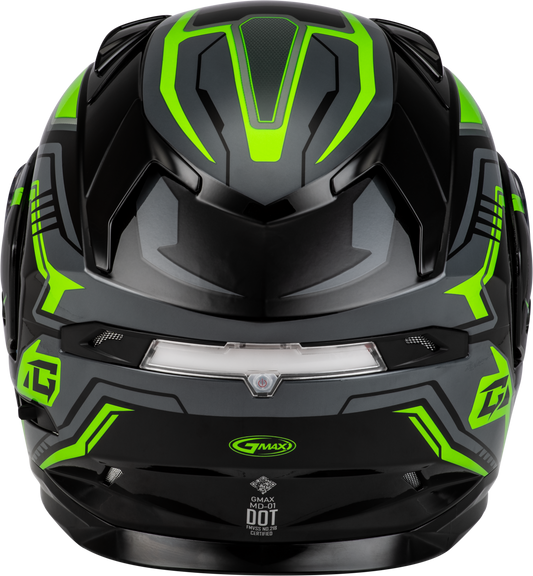 GMAX MD - 01S Transistor Snow Helmet with Quick Release Buckle, LED Light and Comfort Features - Kelly Motorsports