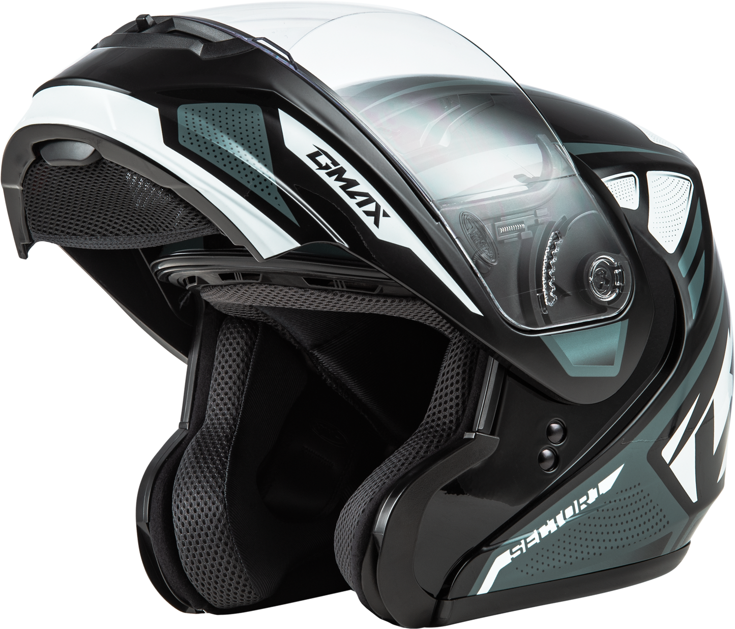 GMAX MD - 04 Sector Helmet Black/Silver Large - Lightweight Cross - Country Helmet with Advanced Ventilation and UV Protection - Kelly Motorsports