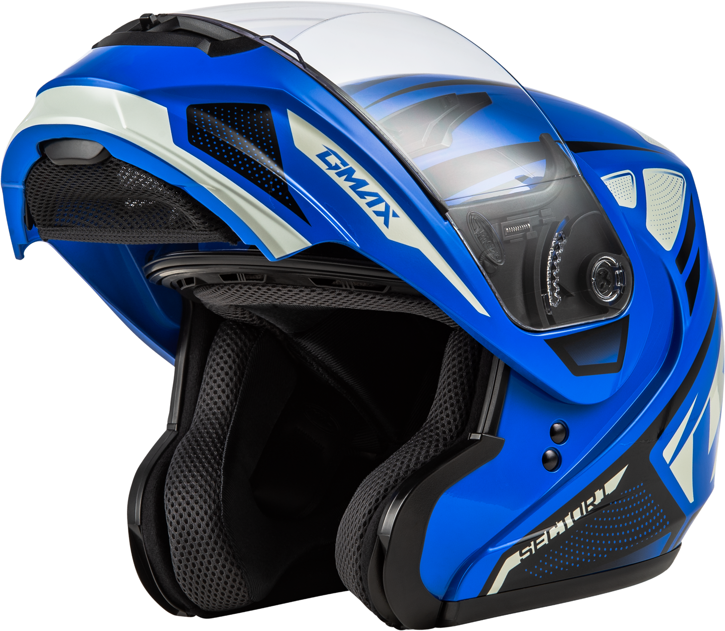 GMAX MD - 04 Sector Helmet Blue/Black Large – Lightweight Cross - Country Motorcycle Helmet with Comfortable Cooling Features - Kelly Motorsports