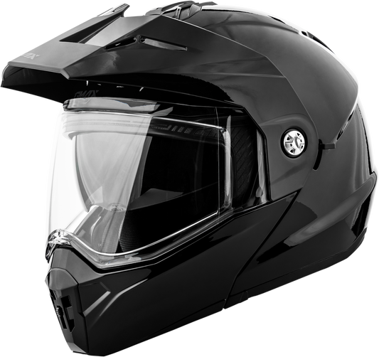 GMAX MD - 74 Solid Black Modular Adventure Helmet with Drop - Down Shield and Ventilation - Kelly Motorsports