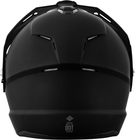 GMAX MD - 74 Solid Matte Black Modular Adventure Helmet with Drop - Down Shield and Ventilation - Kelly Motorsports