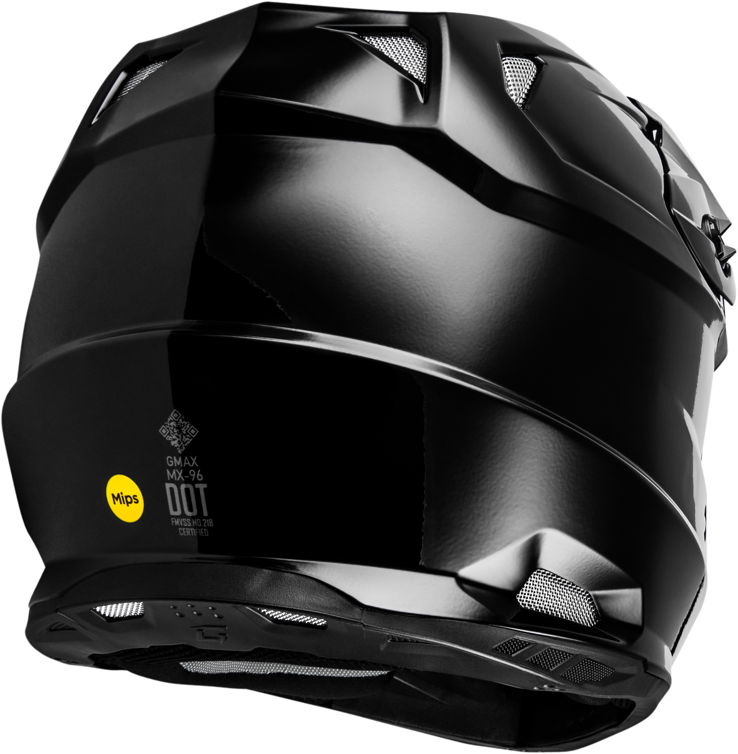GMAX Mx 96 Solid Helmet in Black, Large - DOT Approved Motorcycle Helmet with MIPS and Advanced Ventilation - Kelly Motorsports