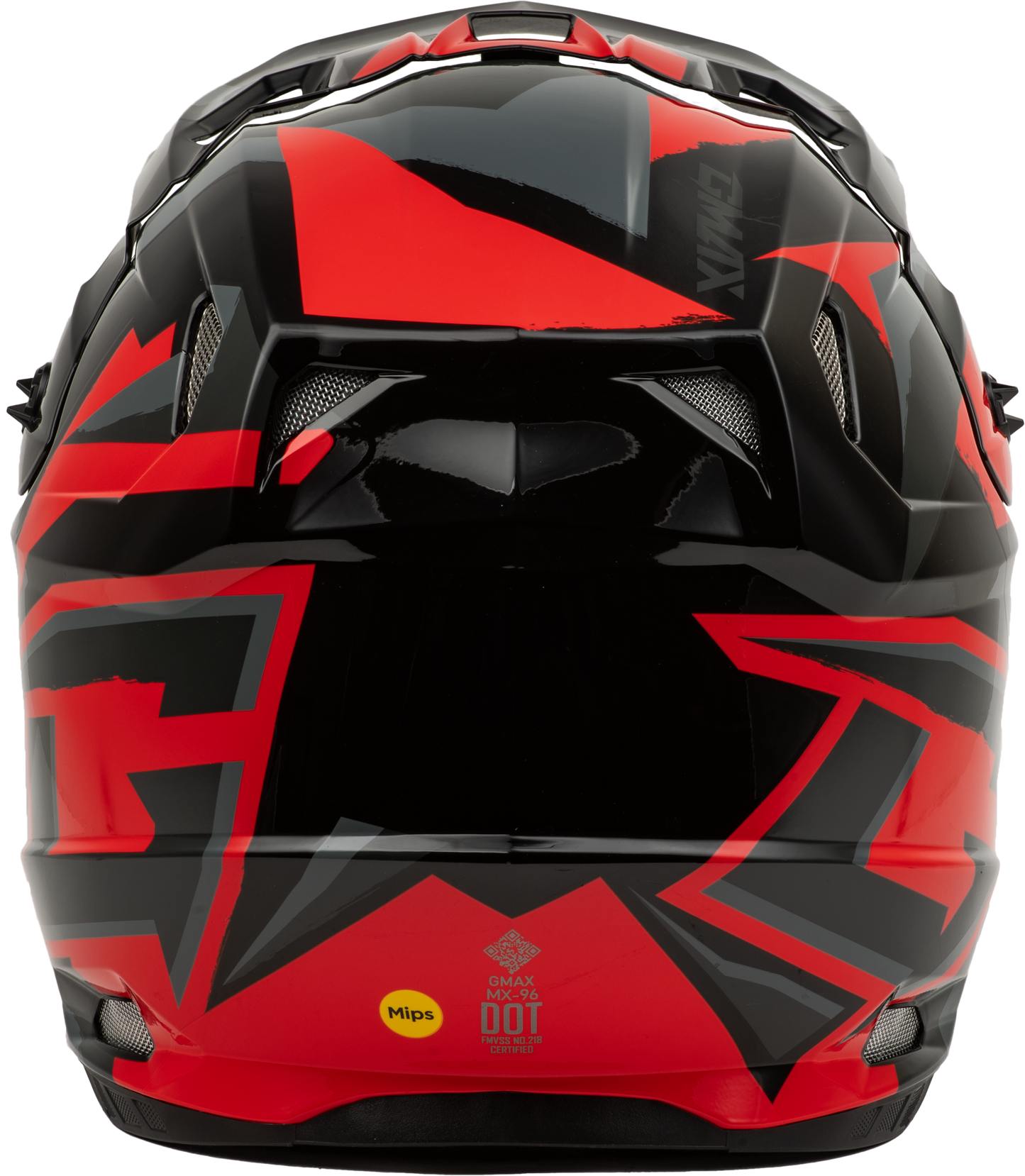 GMAX MX - 96 Splinter Helmet Black/Red Size XS with MIPS Safety System - Kelly Motorsports