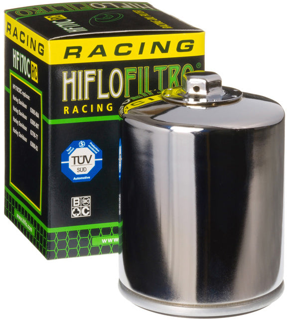 HifloFiltro HF170CRC Chrome Oil Filter for Harley Davidson and Motorcycle Engines - Kelly Motorsports