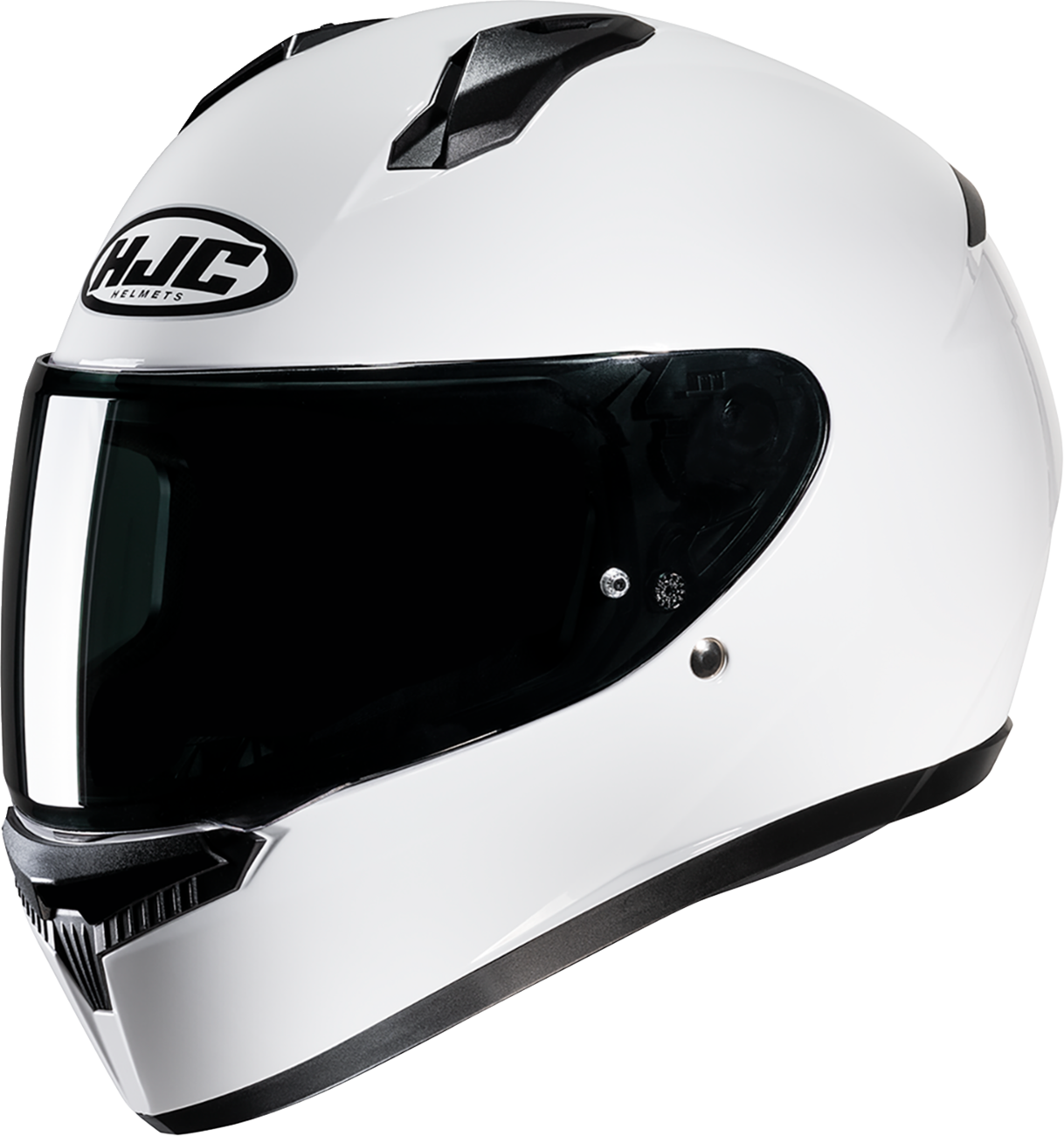 HJC C10 Helmet Solid White XS FP54NUS3XWHV – Lightweight Motorcycle Helmet with Advanced Ventilation and UV Protection - Kelly Motorsports