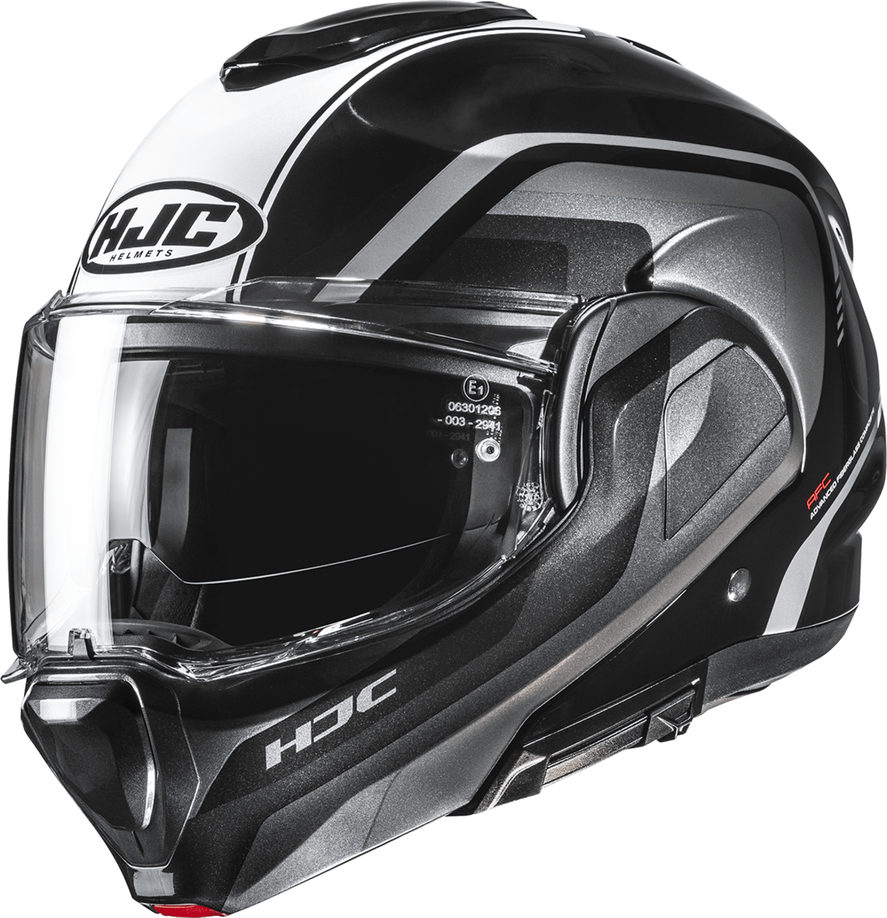 HJC F100 Modular Helmet Reff - MC21, Large (Part Number: EH06NUS6321V) - Kelly Motorsports