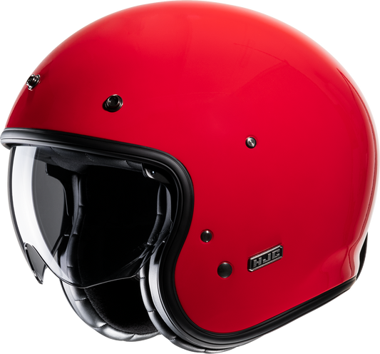 HJC V31 Retro - Style Open - Face Helmet - Solid Deep Red, 2XL, Part JA20NUS8DERV - Kelly Motorsports