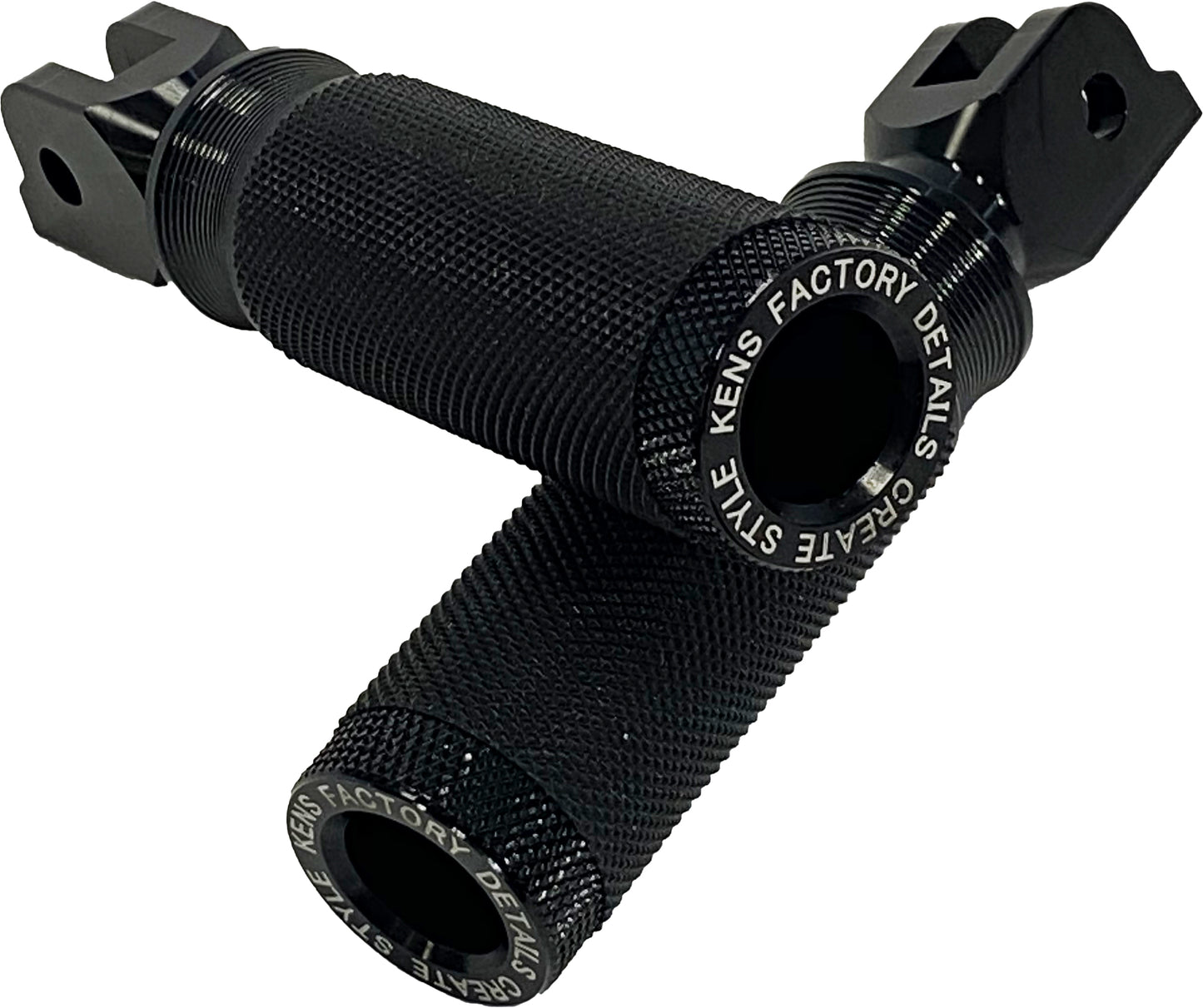 KENS FACTORY Nl Rider Foot Pegs Black M8 for Softail Models - Kelly Motorsports