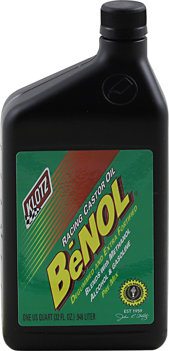 Klotz Oil BeNOL® Racing 2 - Stroke Pre - Mix Castor Oil - 1 U.S. Quart BC - 172 - Kelly Motorsports