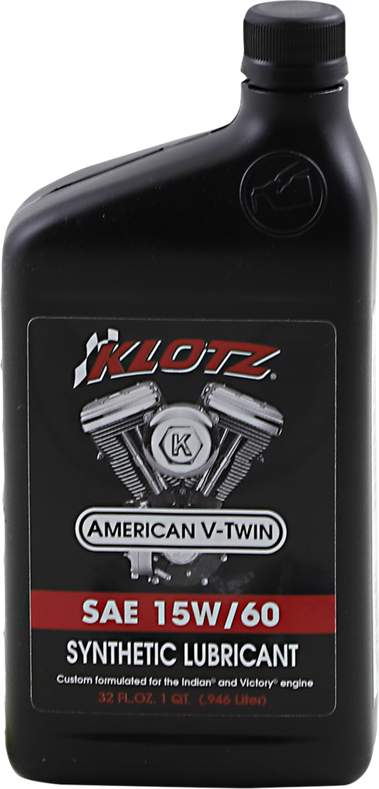 Klotz Oil V - Twin Synthetic Oil 15W - 60 - Part Number KV - 1560 - 1 Quart - Kelly Motorsports
