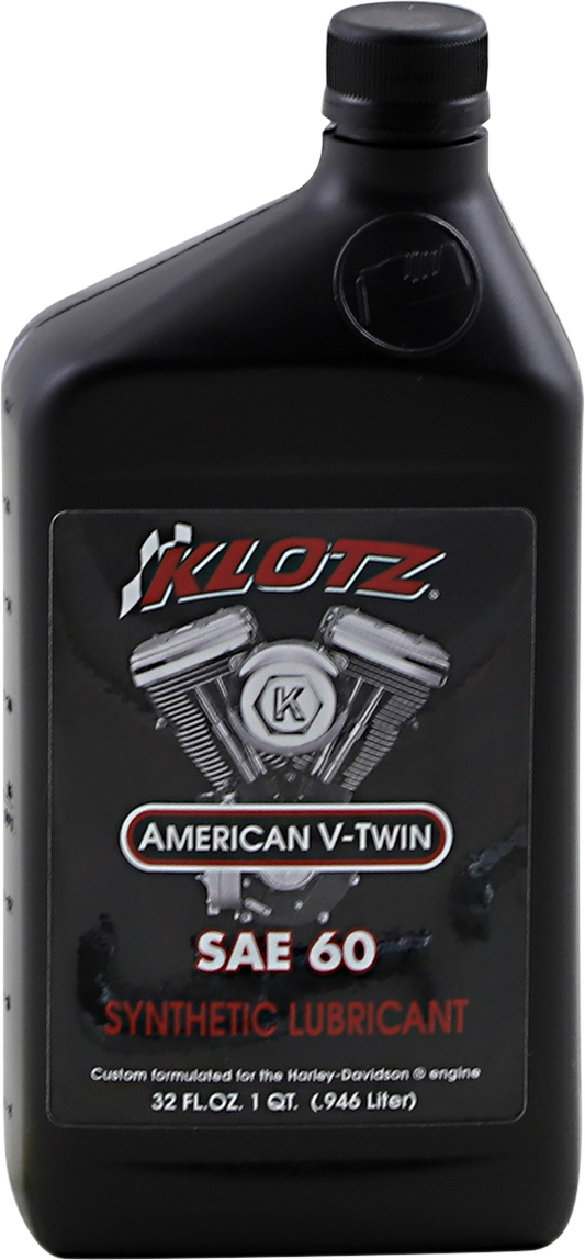 KLOTZ OIL V Twin Synthetic Oil 60W - 1 Quart (Part Number KH - 60) - Kelly Motorsports