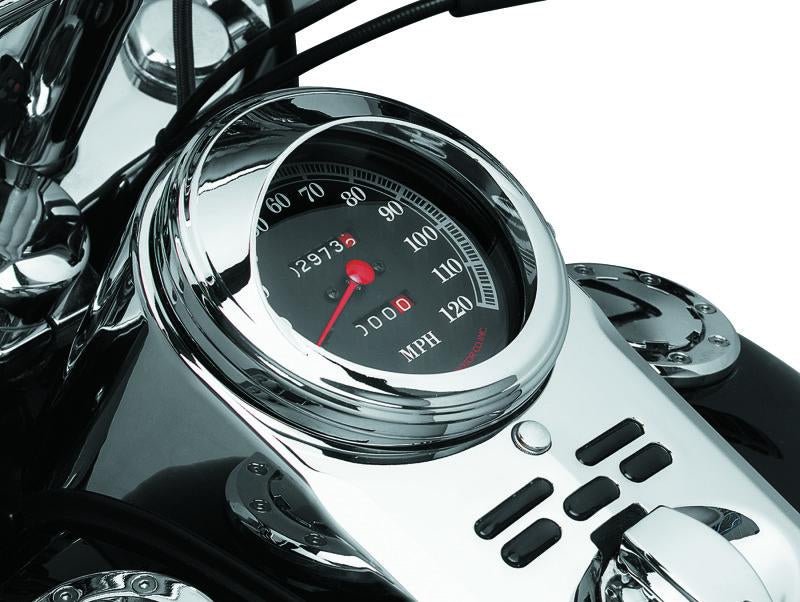 Kuryakyn Speedometer Trim Ring with Visor Chrome - Part #kur112 - Kelly Motorsports