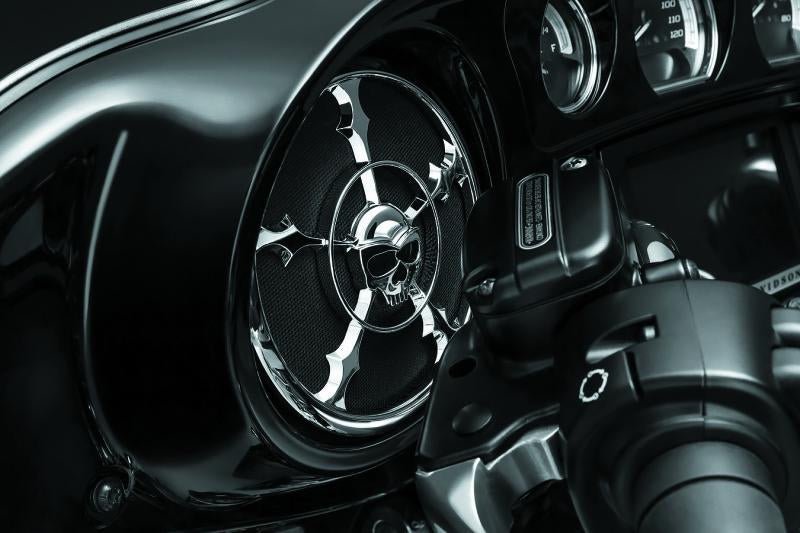 Kuryakyn Zombie Speaker Grill for 14-Up Harley Davidson Touring Models - Chrome - Kelly Motorsports
