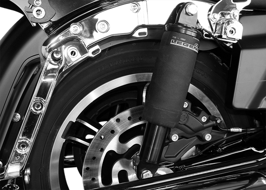 Legend Suspension AIR-A FL Adjustable Air Suspension System with Black Handlebar Control for FLH Models - Part No. 1311-0153 - Kelly Motorsports