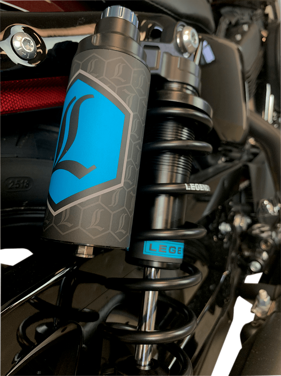 Legend Suspension REVO ARC Piggyback Shocks for Harley Sportster 13-Inch, Black, Part 1310-1894 - Kelly Motorsports