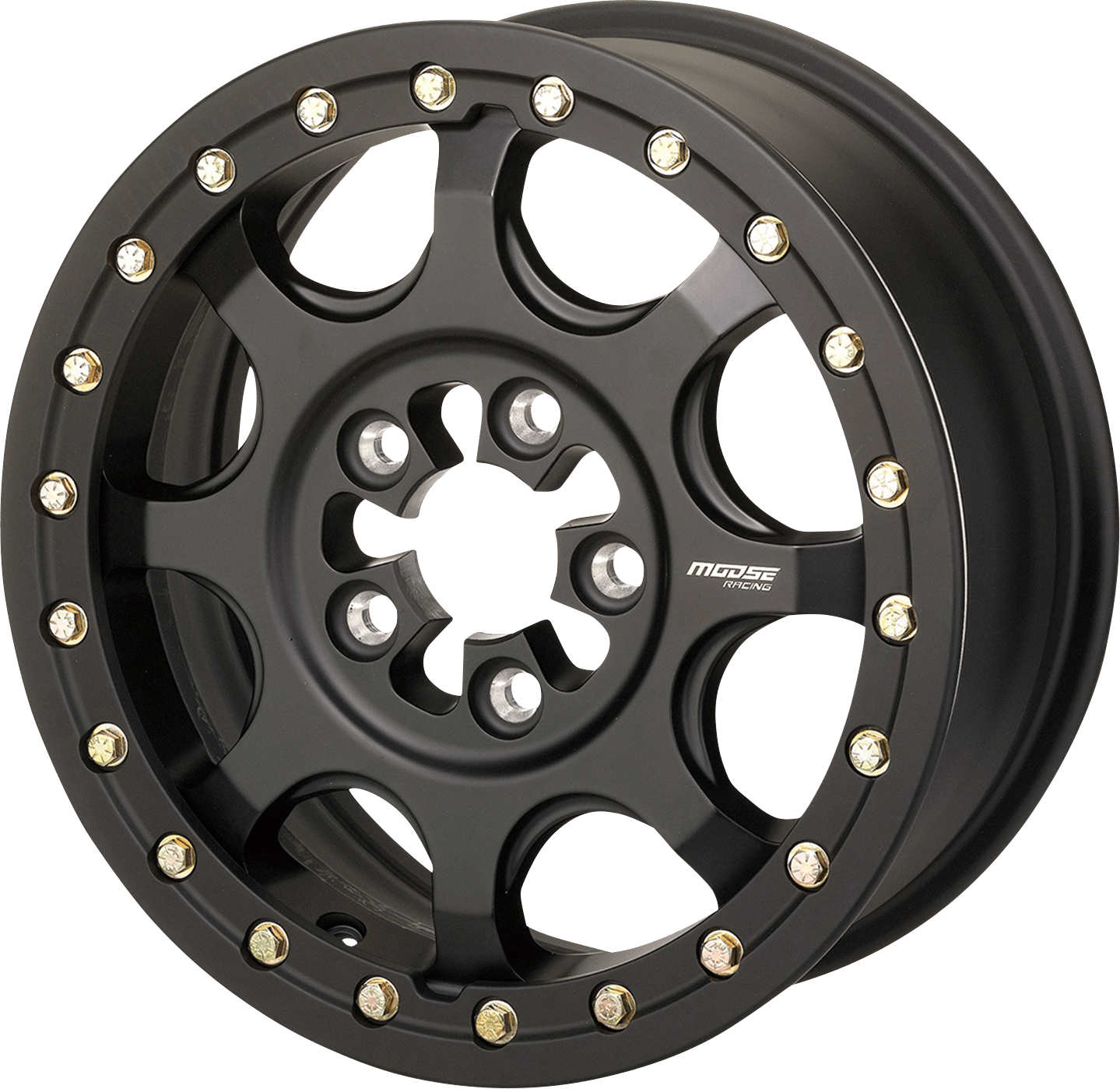 MOOSE OFFROAD 351X 15x7 Satin Black Beadlock Wheel for Polaris RZR Pro R/Turbo R and More - Kelly Motorsports