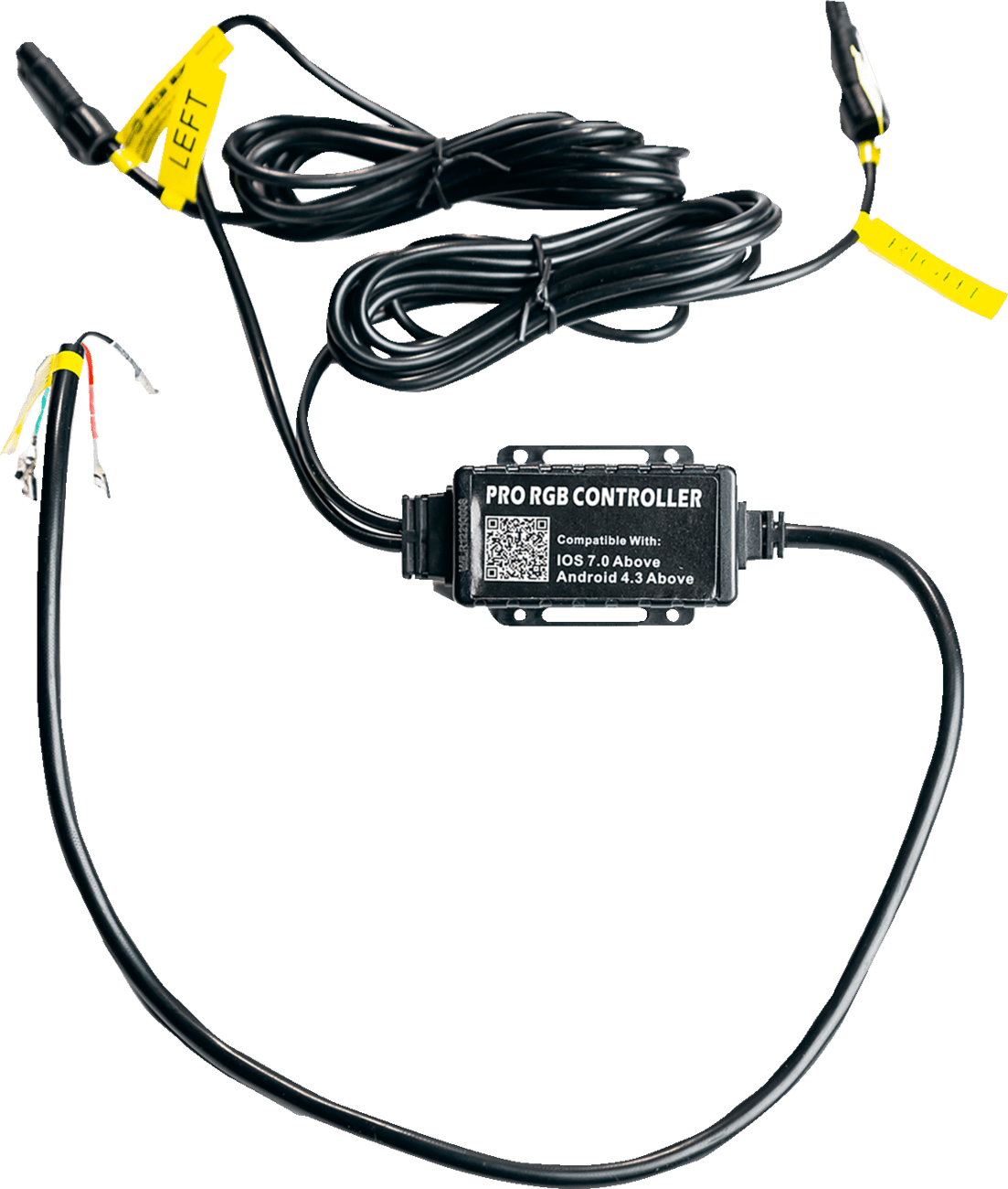 MOOSE OFFROAD 4-Pin Wire Harness for RGB LED Whip Lights Model 45-400-PU - Kelly Motorsports