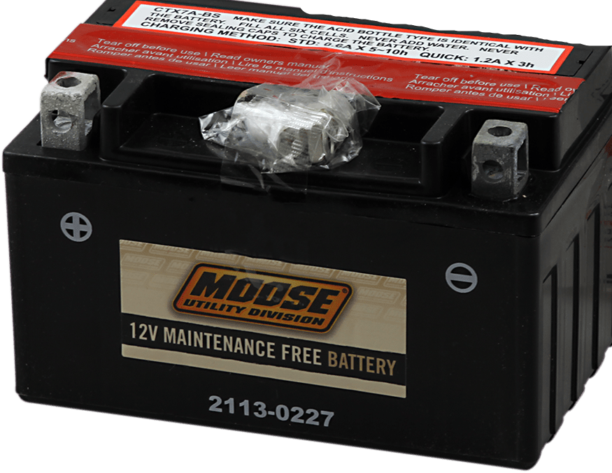 Moose Offroad AGM Battery YTX7A-BS MTX7A-BS – Heavy-Duty Maintenance-Free 12-Volt Power Source - Kelly Motorsports