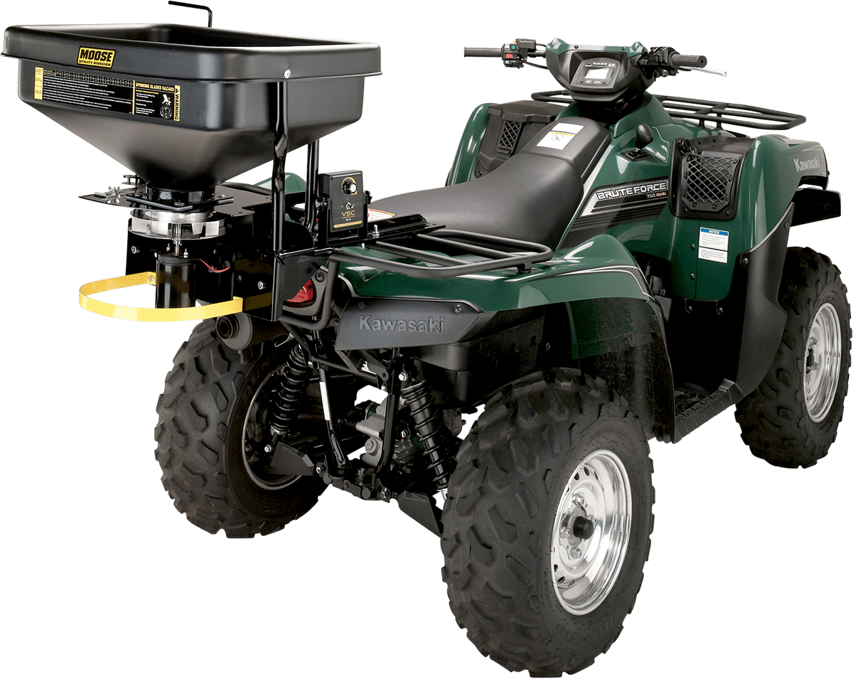 MOOSE OFFROAD ATV Spreader 5302033 – 2.2 Cu Ft Polyethylene Hopper with Variable-Speed Control - Kelly Motorsports
