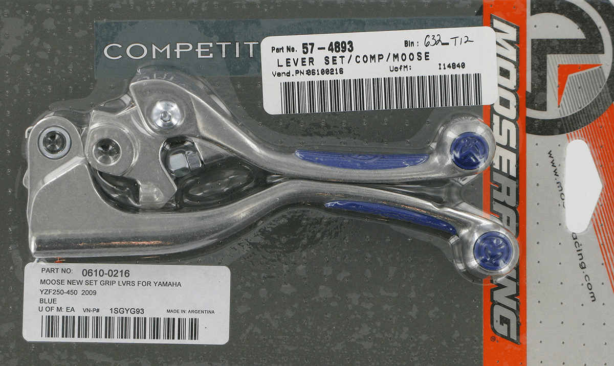 MOOSE OFFROAD Competition Lever Set - Blue (Part Number 1SGYG93) - Kelly Motorsports