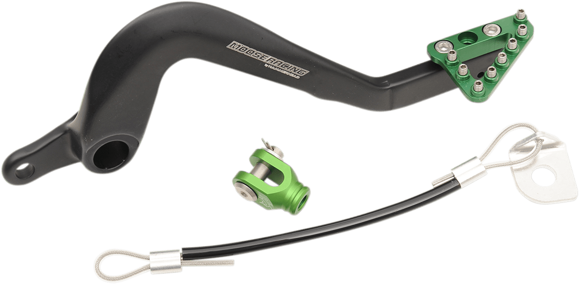 Moose Offroad Kawasaki Brake Pedal - Part 82-0343-21-33 with Adjustable Tips and Stainless Steel Components - Kelly Motorsports