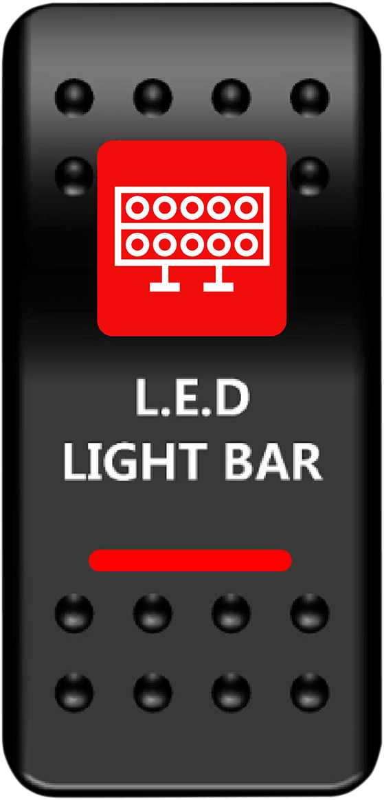 Moose Offroad Lightbar LED Back Light Switch LLB-PWR-R - Kelly Motorsports